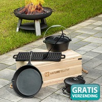 Hi Dutch Oven set -  9 Delige Gietijzere..