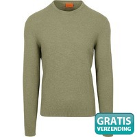 Suitable Trui Structure Slub Olijfgroen