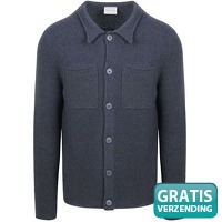 Suitable Cardigan Boiled Wool blauw