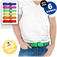 Set van 6 canvas riemen