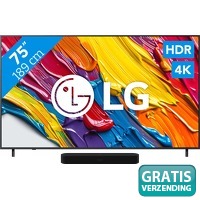 LG QNED82 4 K (2025) en soundbar