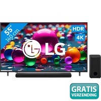 LG 4 K Smart UA75 en soundbar