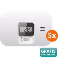5 x Elro Blue Line koolmonoxidemelder