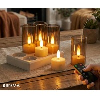 6 x Sevva oplaadbare waxine lichtjes