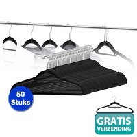 50 x stevige suede kledinghangers