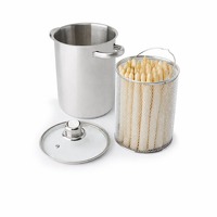 Aspergepan met Inzetmand - RVS - 19 x 14..