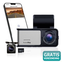 AutoSky 4 K Dashcam met Achtercamera GPS..
