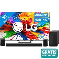 LG QNED93 EVO 4 K (2025) en soundbar