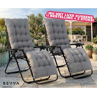 2 x Sevva Zero Gravity loungestoelen