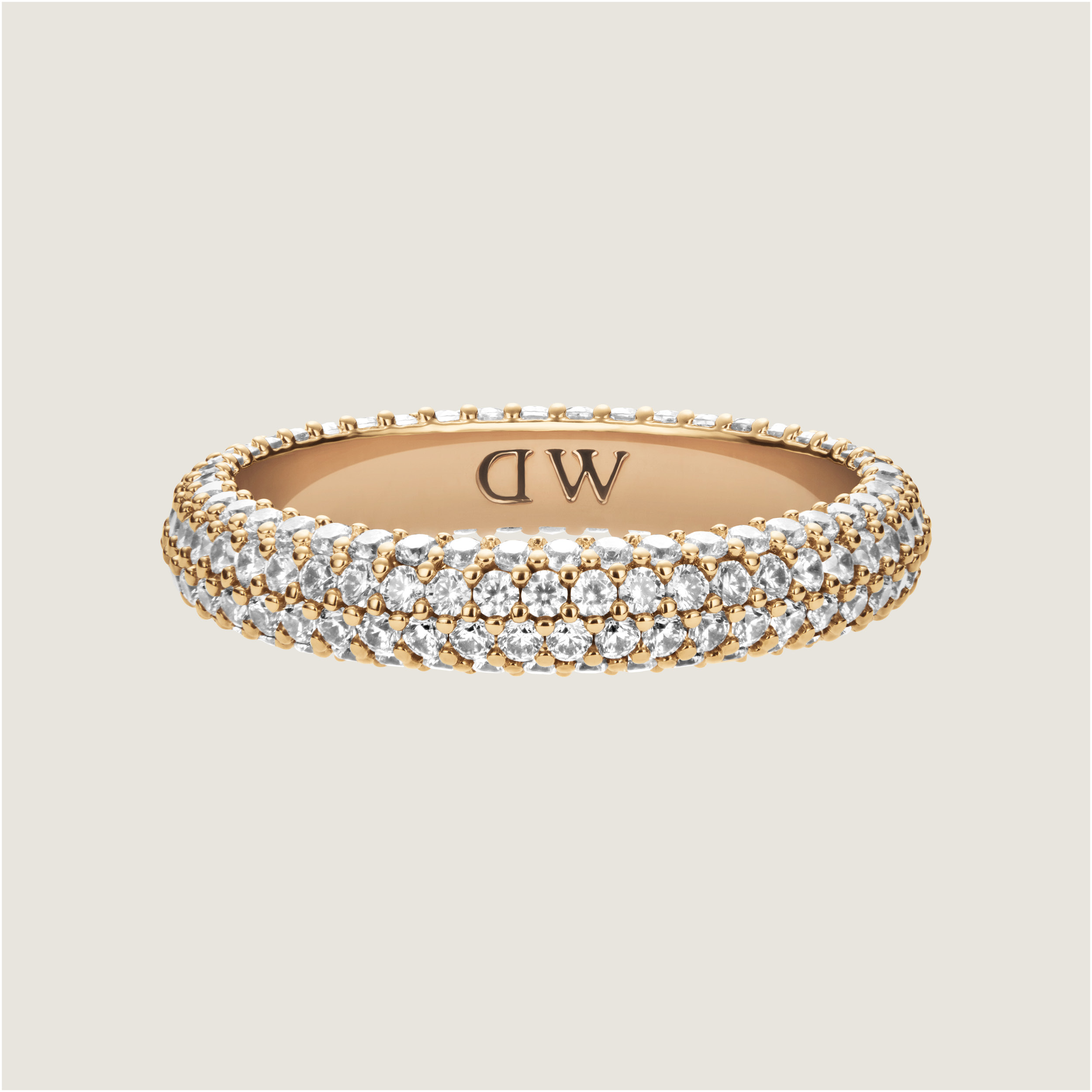 Pavé Crystal Ring Gold