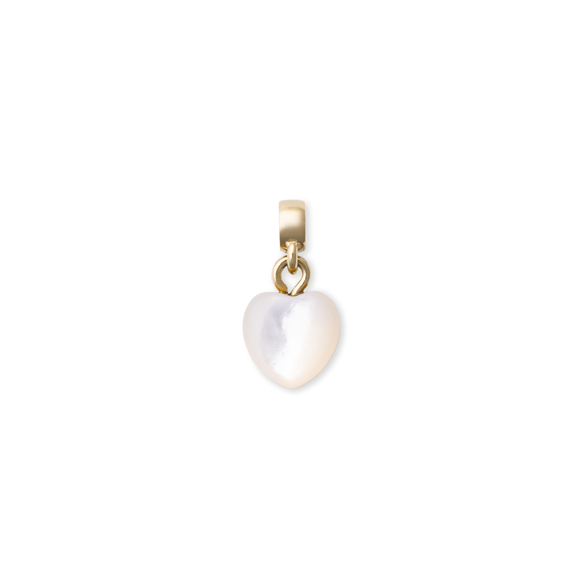 Image of Mother of Pearl Heart Gold Charm
