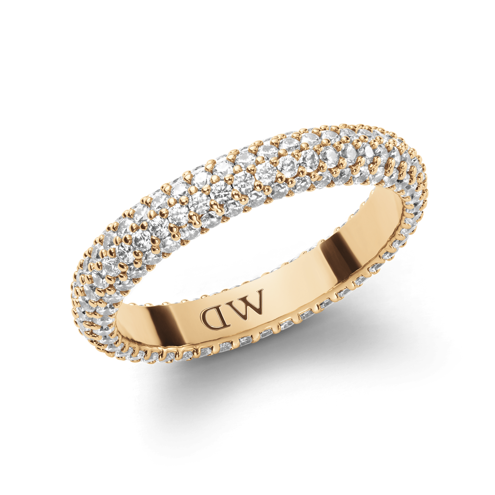 Image of Pavé Crystal Ring Gold