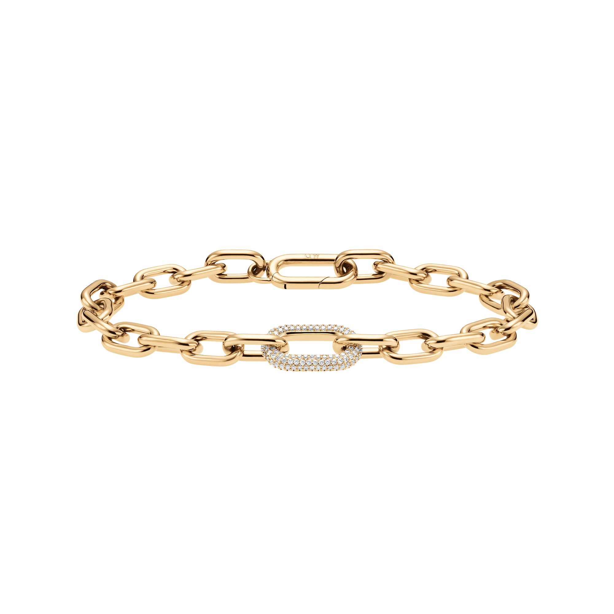 Image of Crystal Link Bracelet Gold