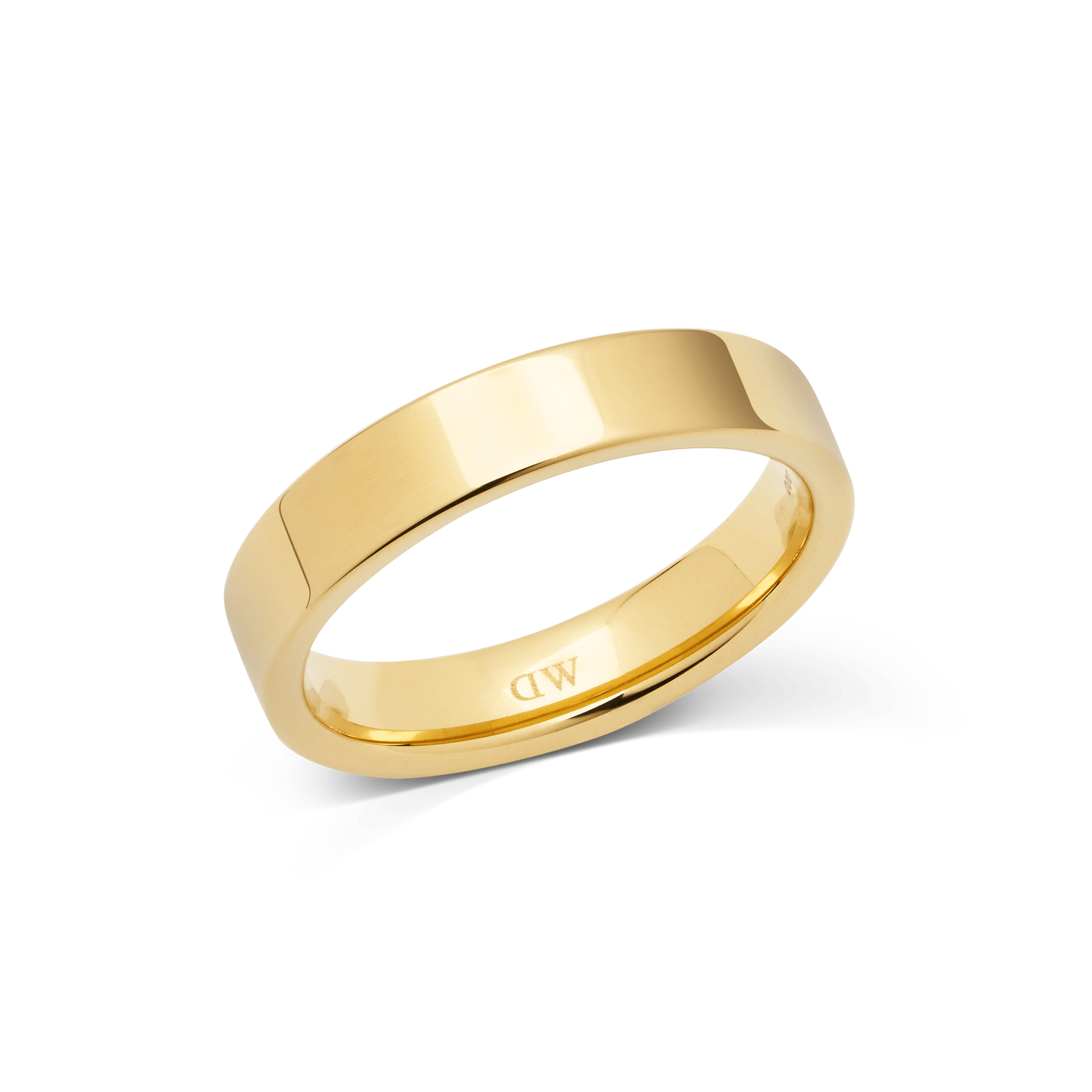 Image of Line Ring Polished Gold 4.5mm