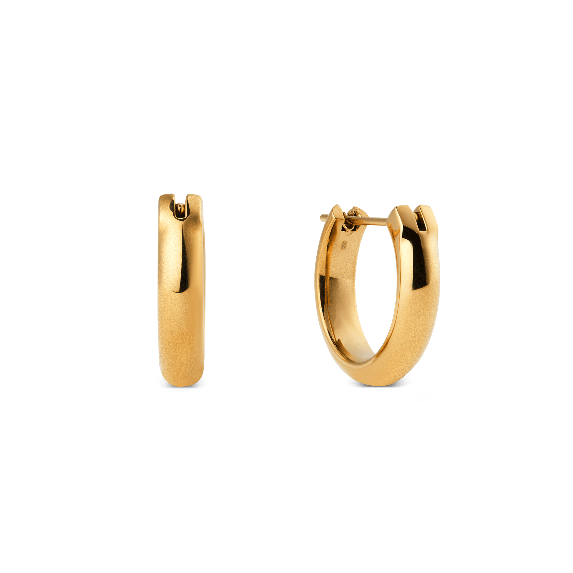 Image of Arch Earrings Gold 12mm