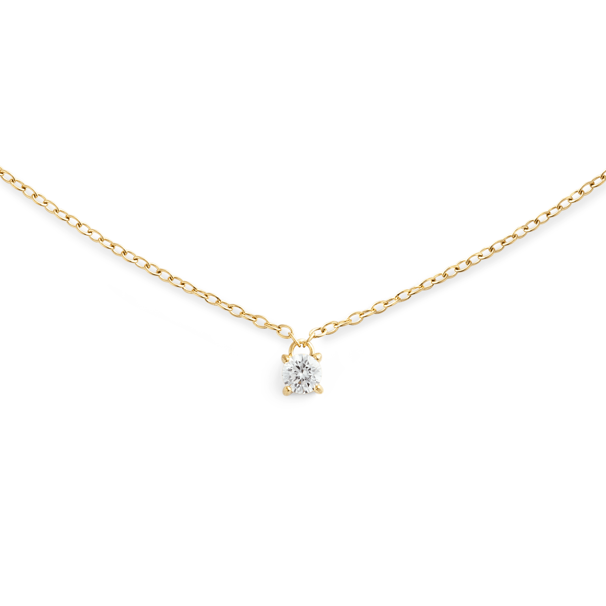 Image of Mirelle Solitaire Necklace Gold