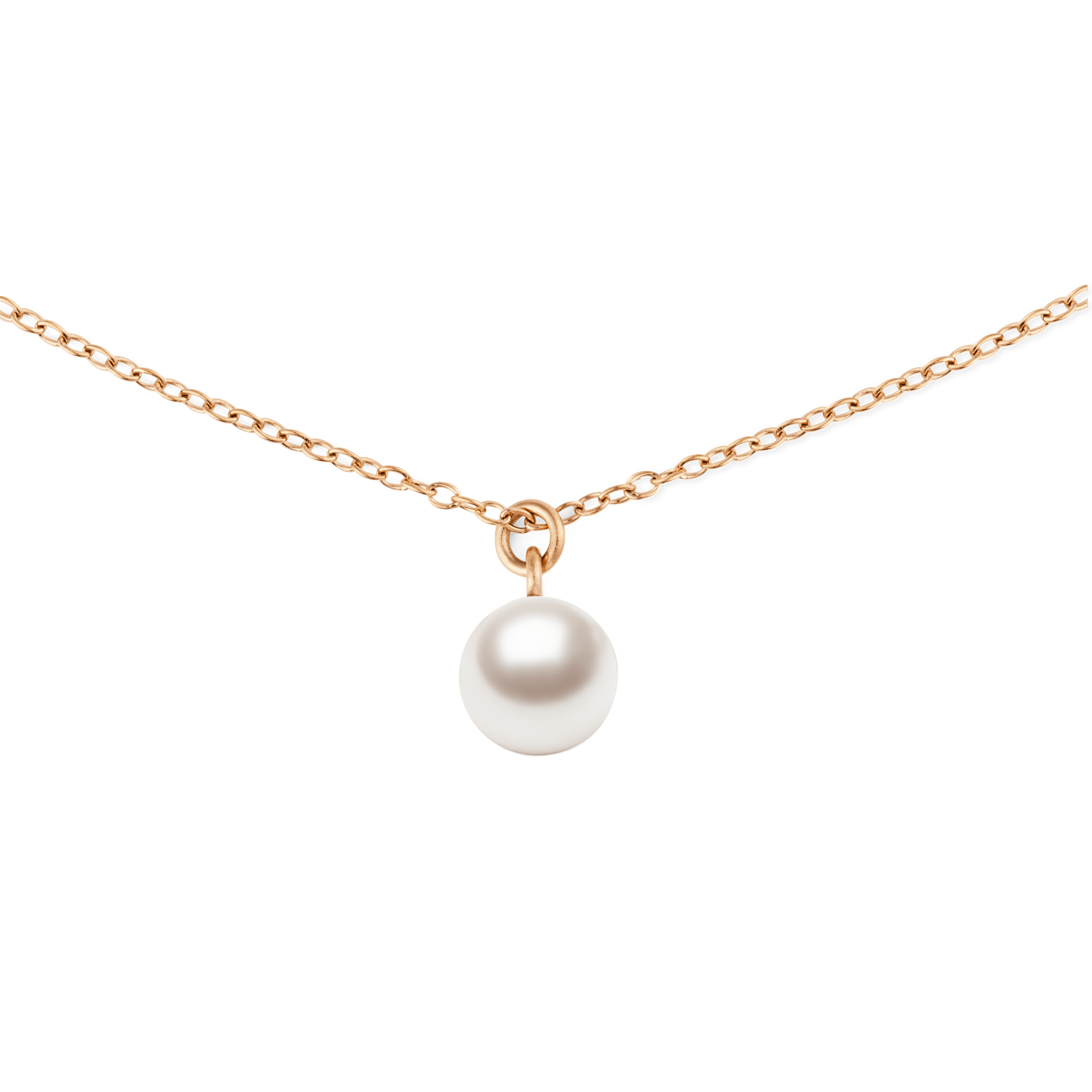 Image of Pearl Necklace Rose Gold