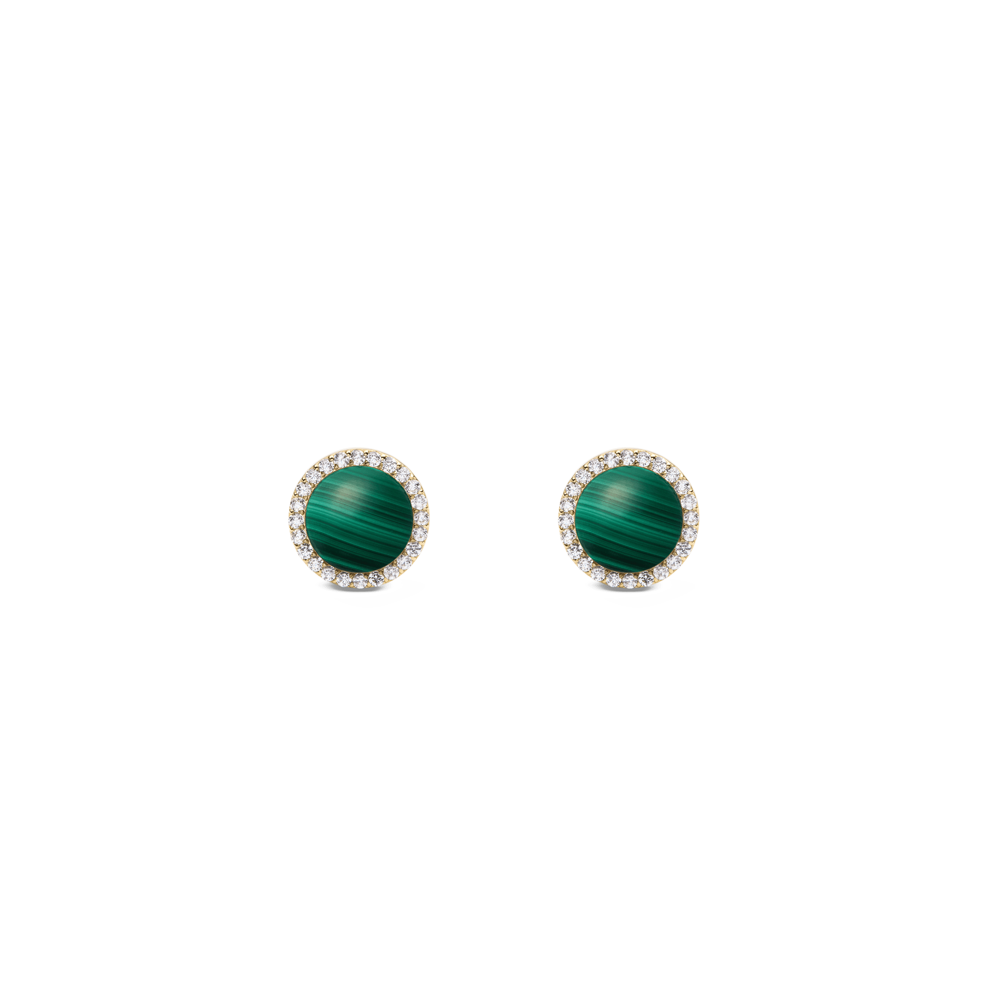 Image of Audrey Earrings Malachite Gold