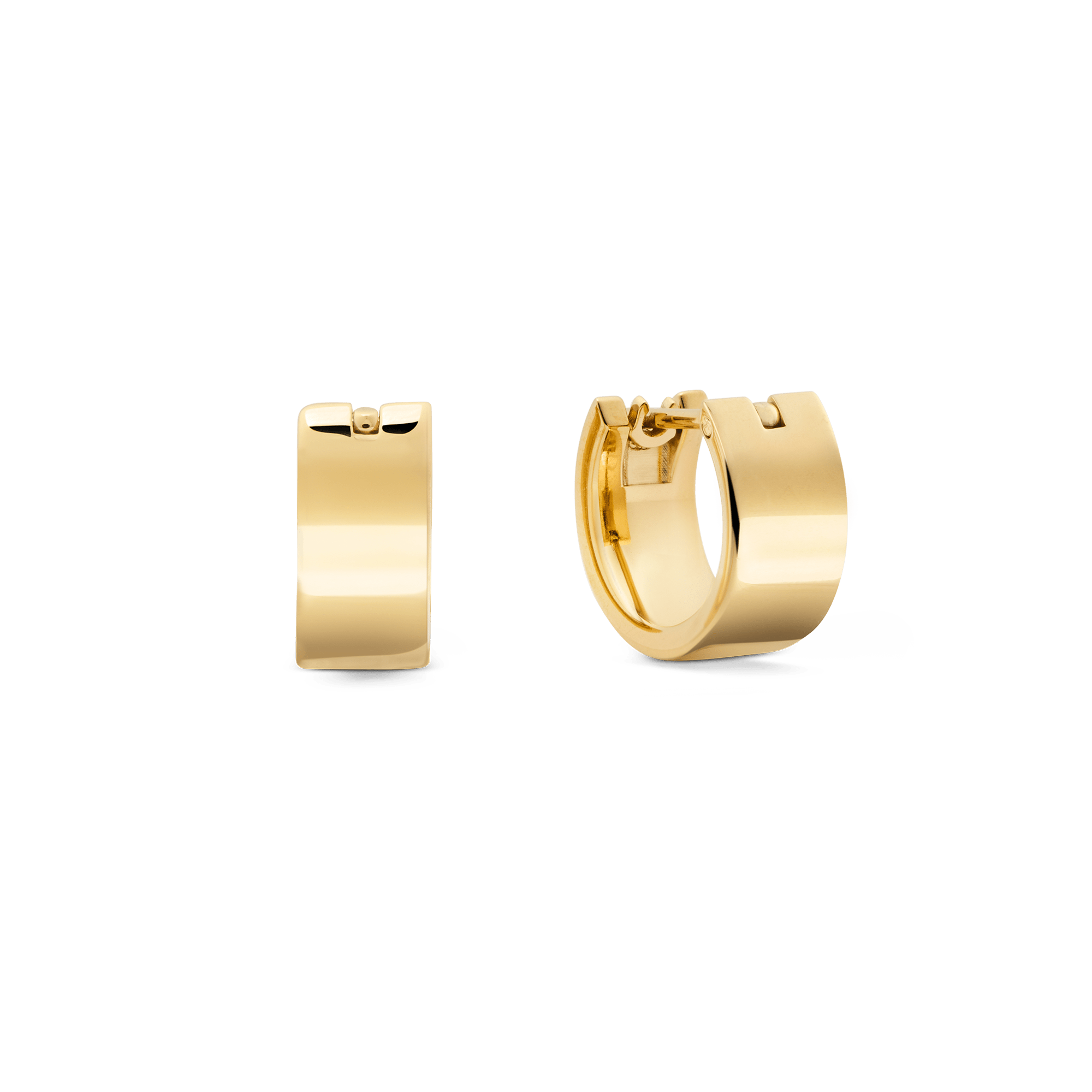 Image of Line Earrings Polished Gold 5.5mm