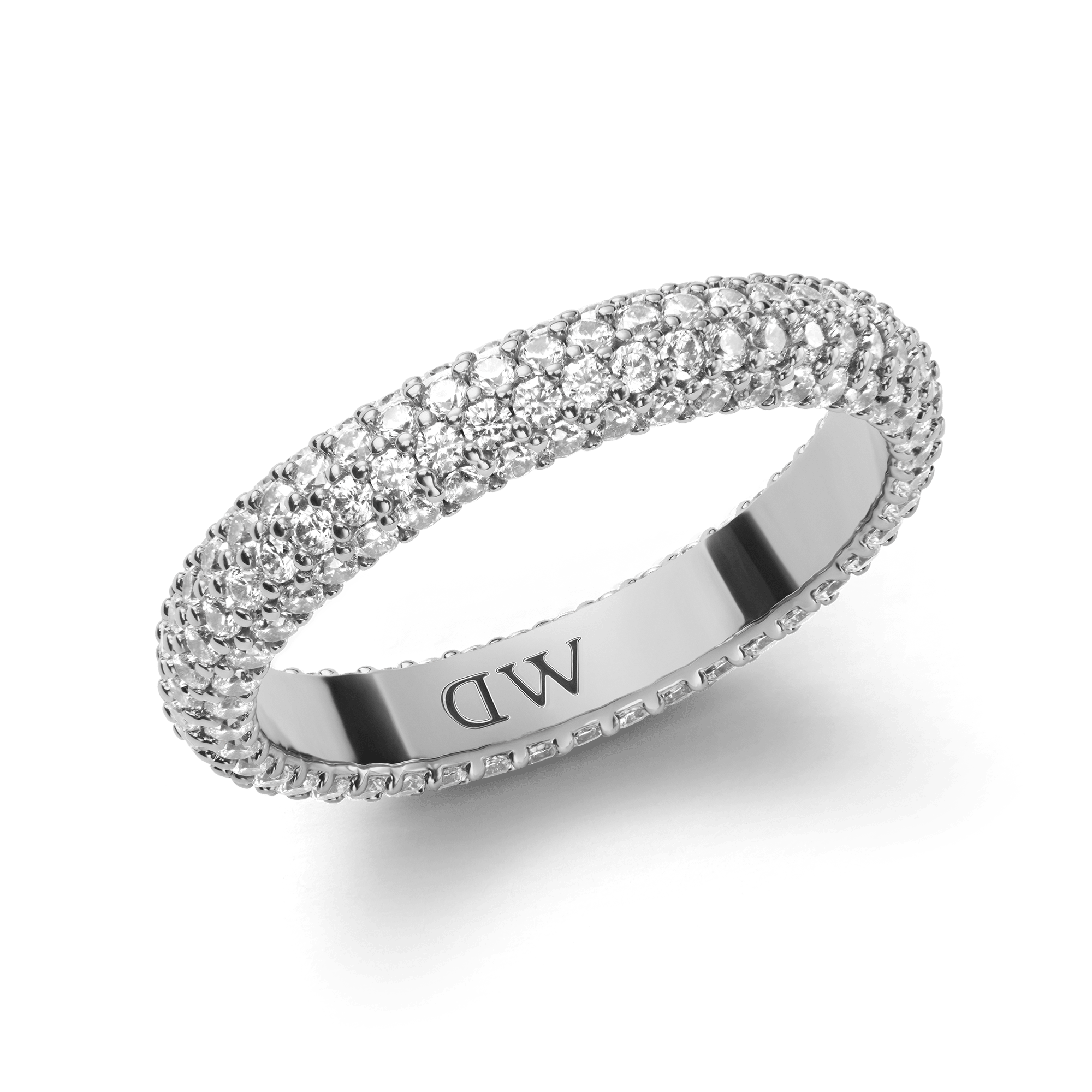 Image of Pavé Crystal Ring Silver