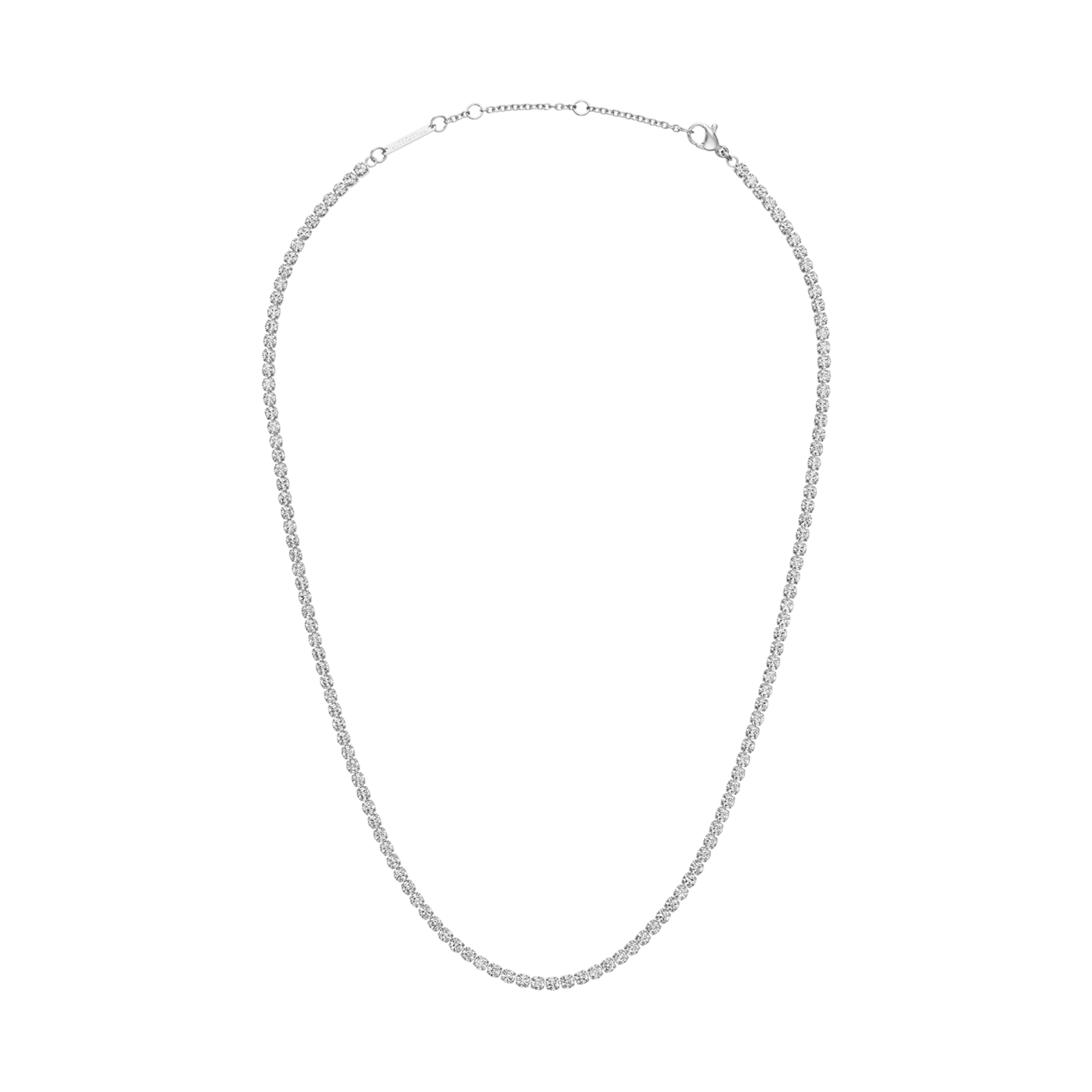 Image of Classic Tennis Necklace Silver