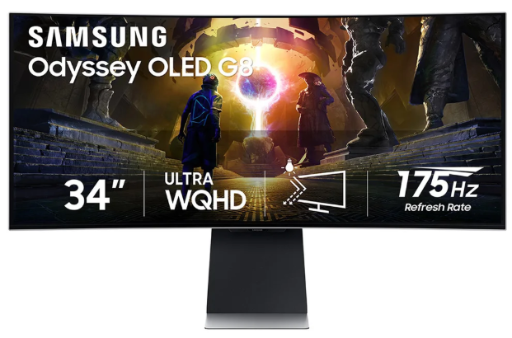 Samsung 34 Odyssey G8 UWQHD QD-OLED 175Hz Monitor