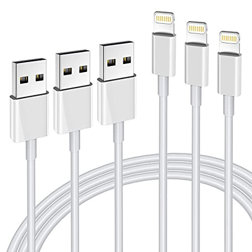 3 Pack of 6 Apple MFi Certified, Lightning Cables