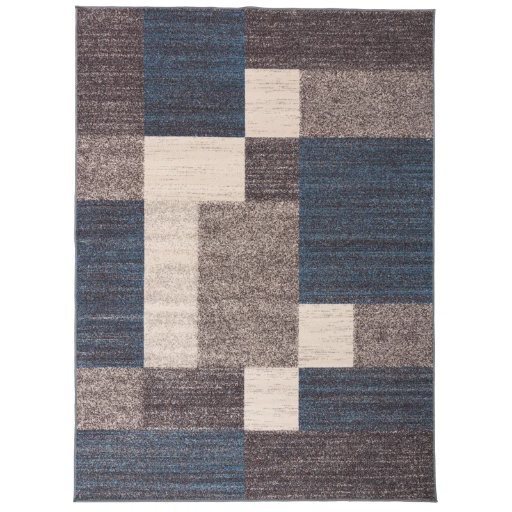 Wrought Studio Allyne Geometric Tufted Non-Slip Rubberback Rectangle Area Rug 53 x 73