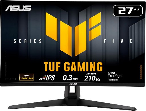 27 ASUS TUF Gaming 1440P QHD 210Hz 0.3ms Fast IPS Monitor