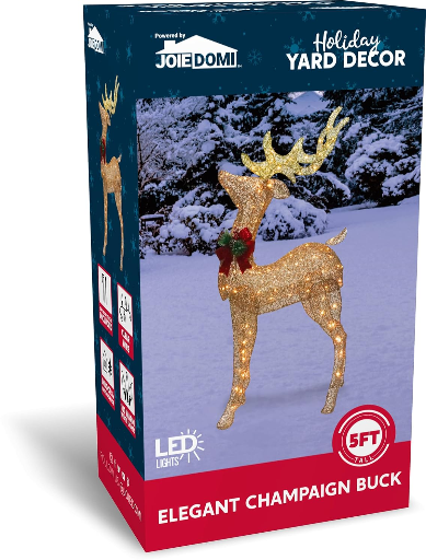 5 Golden LED Reindeer (via TDD App)