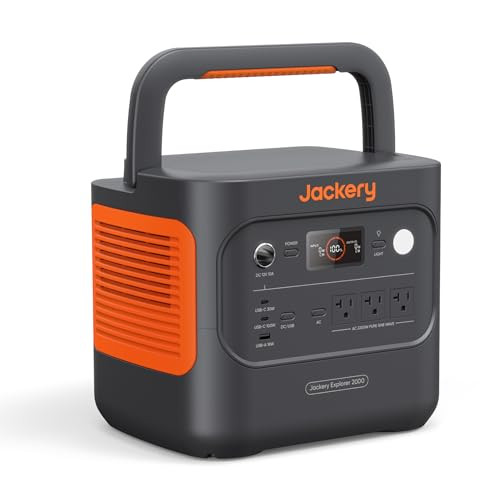 Jackery Explorer 2000 v2 Portable Power Station 2042Wh/2200W LiFePO₄