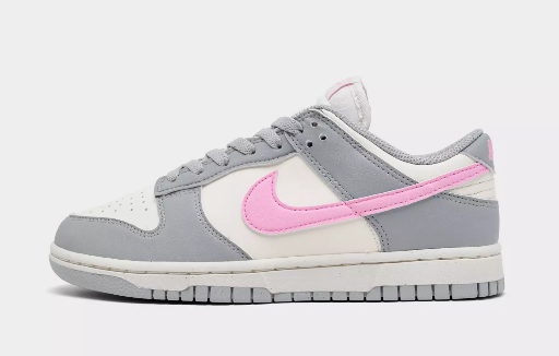 Nike Womens Dunk Low Next Nature Casual Shoes (Light Smoke Grey/Pale Ivory/Pink Rise, Size 5.5-8.5)
