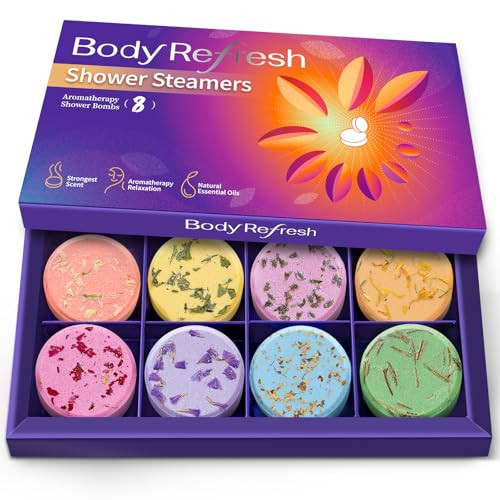 BodyRefresh Aromatherapy Shower Steamers 8-Pack (Variety)