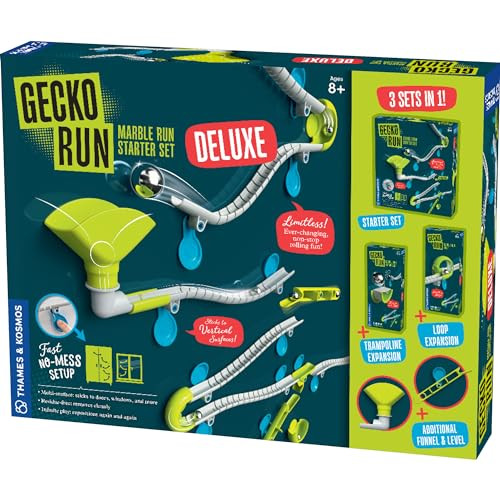 90-Piece Thames  Kosmos Gecko Run: 3-in-1 Deluxe Marble Run Starter Kit