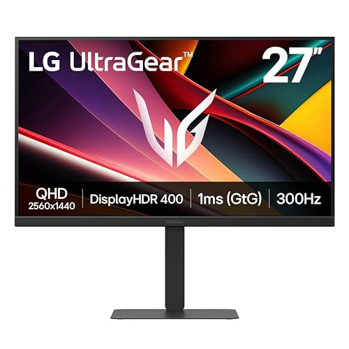 27 LG Ultragear QHD IPS Gaming Monitor, 300Hz, 1ms