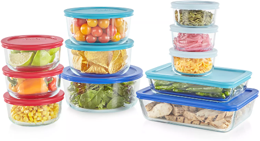 Pyrex 22-Piece Glass Food Storage Set