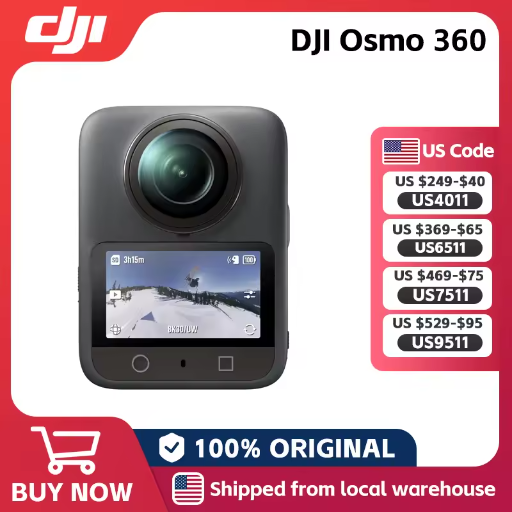 DJI Osmo 360 1-Inch 360° Imaging Native 8K 360° Video 4K/120fps  170° Boost Video Camera