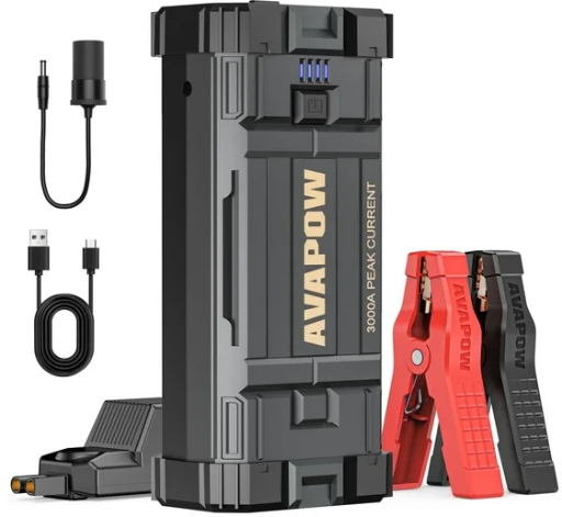  Avapow Battery Jump Starter 3000A Peak 23800Mah