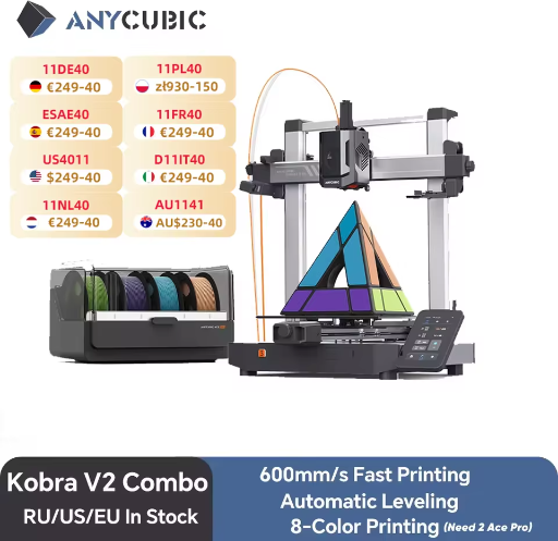 ANYCUBIC Kobra 3 Combo Multi-Color FDM 3D Printer