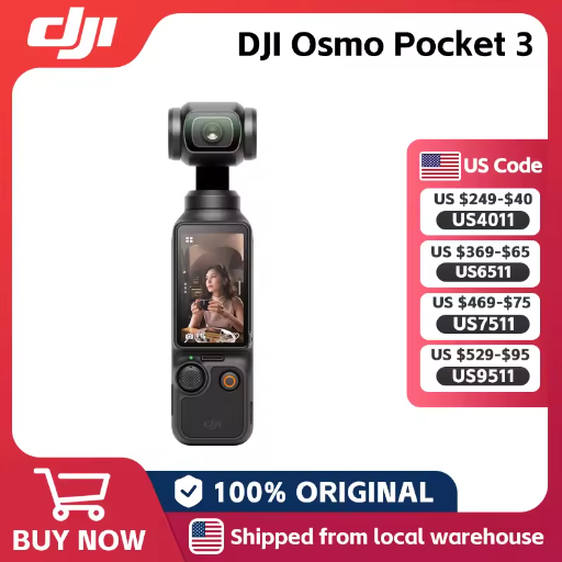 DJI Osmo Pocket 3 Vlogging Camera with 1-Inch CMOS  4K/120fps 3-Axis Gimbal