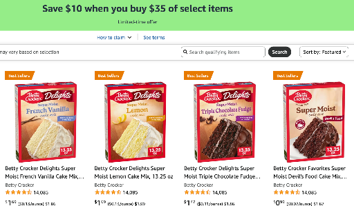 Amazon Grocery Items Coupon