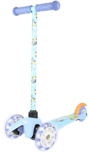 Bluey Light Up Wheel Tilt and Turn Toddler Scooter 3 Wheel