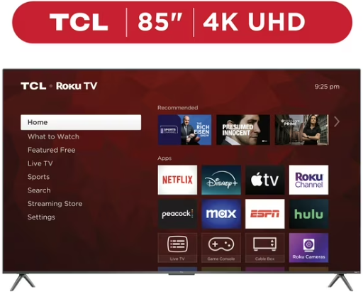 TCL 85 4K UHD HDR LED Smart TV with Roku TV