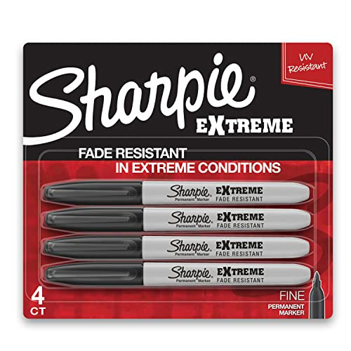 Sharpie Extreme Permanent Markers Black 4 Count
