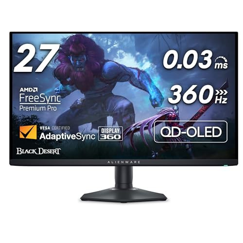 27 Alienware AW2725D QD-OLED 360Hz Gaming Monitor