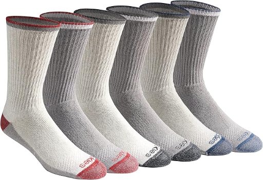 Dickies Mens Dri-Tech Original Moisture Control Crew Socks (6 Pairs)