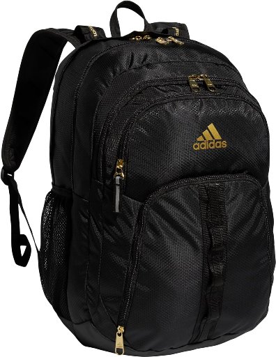 adidas Prime 6 37L Backpack w/ LoadSpring Shoulder Straps (Black/Gold Metallic)