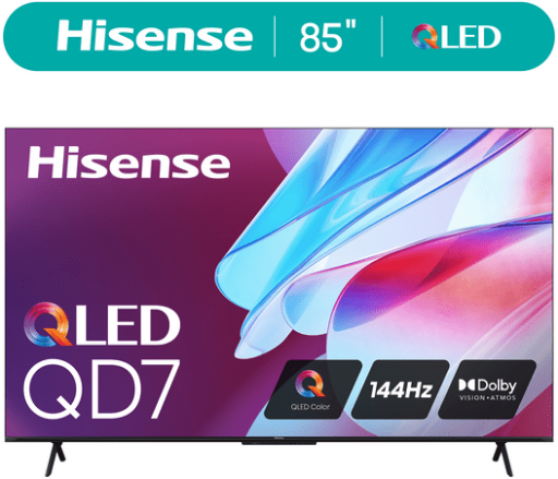 Hisense 85QD7N 85 QLED 4K 144Hz Google Smart TV