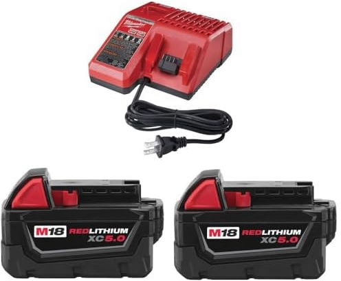 Milwaukee M18 18-Volt Lithium-Ion XC Starter Kit with Two 5.0Ah Batteries and Charger