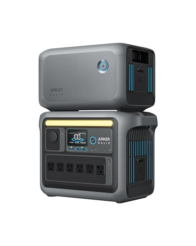 Anker SOLIX C1000 1056Wh 1800W LiFePO4 Portable Power Station + BP1000 Expansion Battery